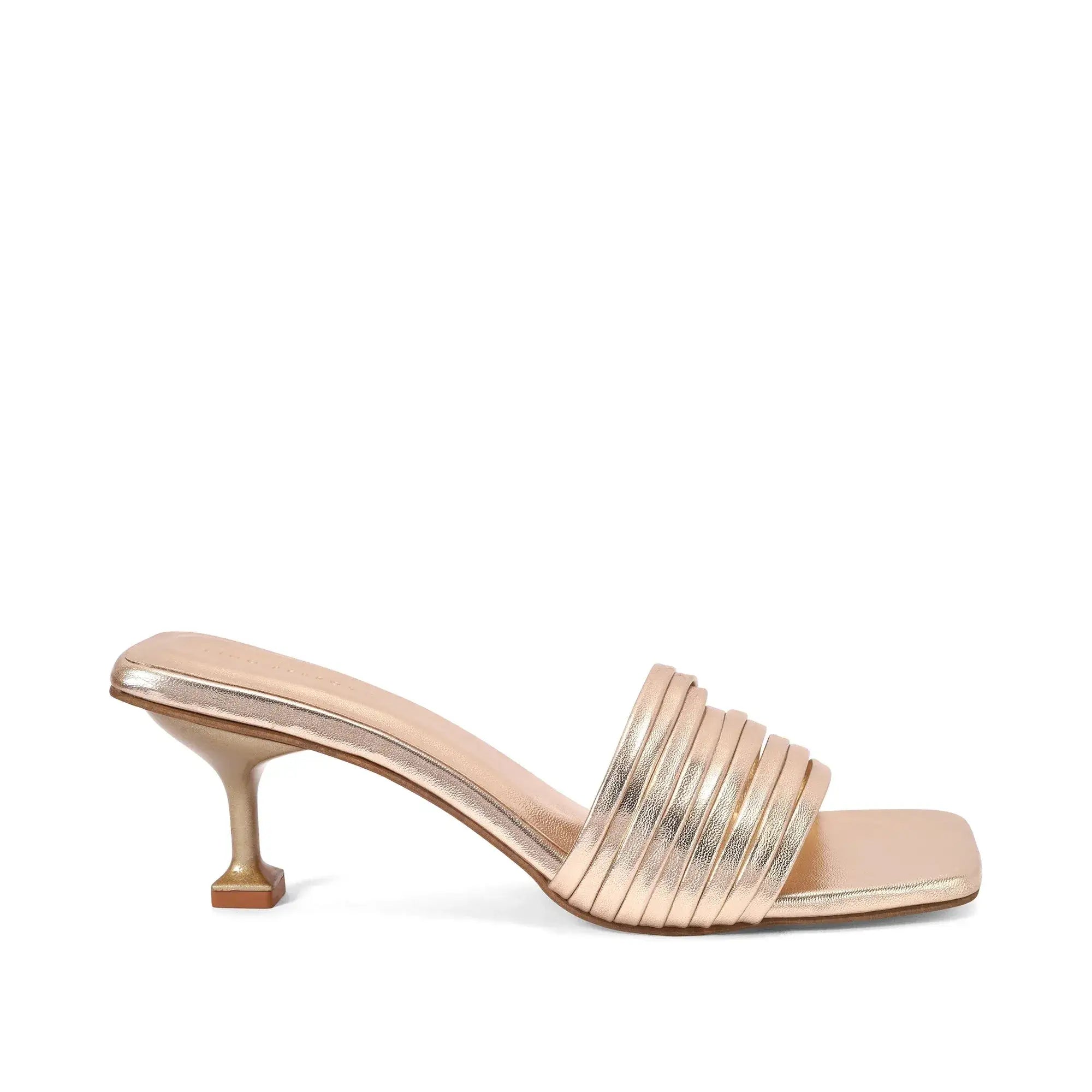 Hepburn Treat Kitten Gold Heels - Lino Perros