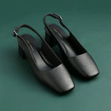 Gabbana Lady Square Black Toe Pumps
