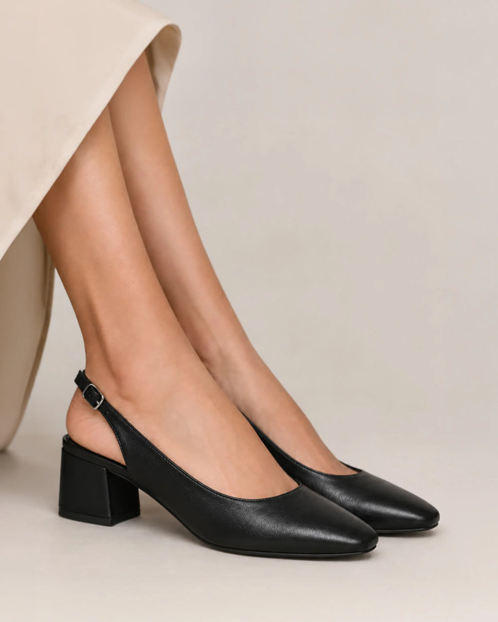 Gabbana Lady Square Black Toe Pumps - Lino Perros