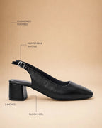 Gabbana Lady Square Black Toe Pumps - Lino Perros