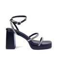 Tiffany High Fashion Platform Black Sandals - Lino Perros