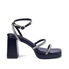 Tiffany High Fashion Platform Black Sandals - Lino Perros