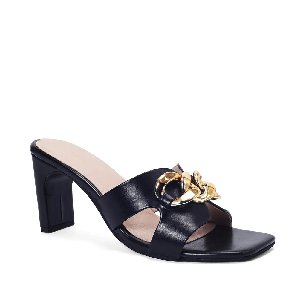 Gabbana Flower Heel Black Sandal - Lino Perros