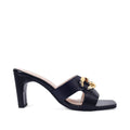 Gabbana Flower Heel Black Sandal - Lino Perros