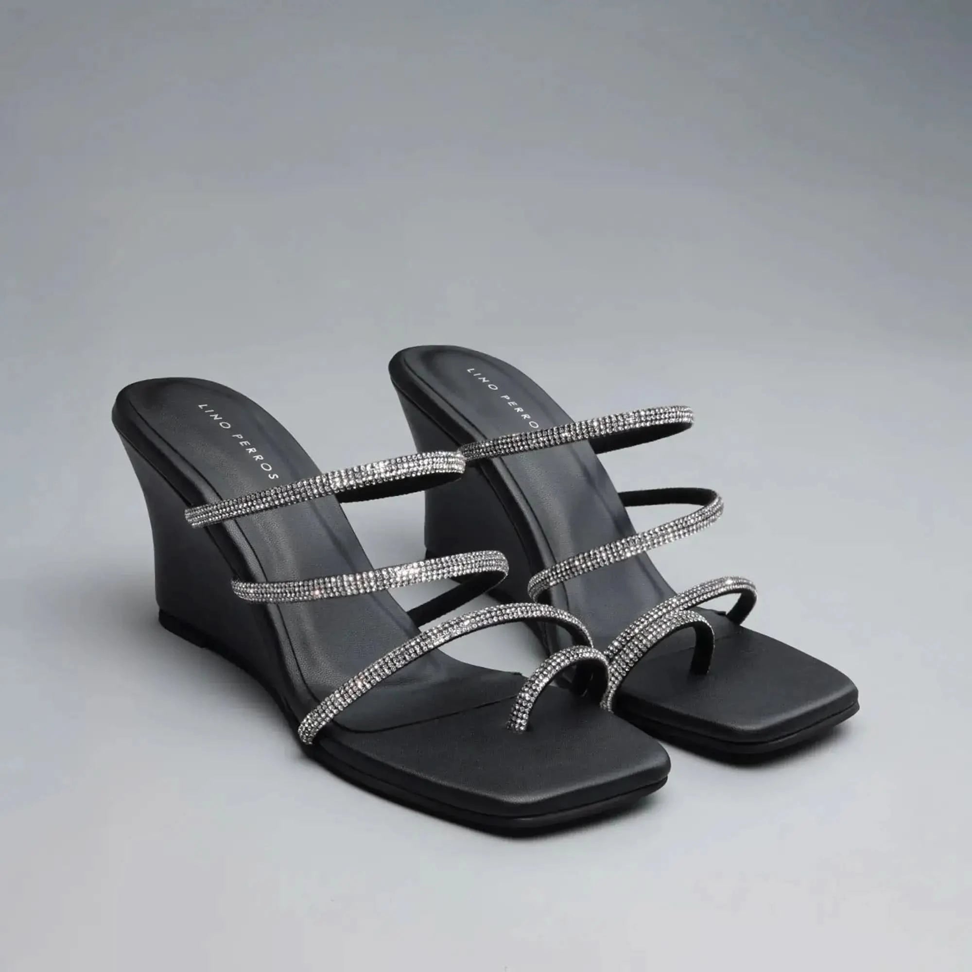 Lopez Glitz Party Silver Wedges