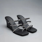 Lopez Glitz Party Silver Wedges - Lino Perros