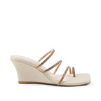 Lopez Glitz Party Beige Wedges - Lino Perros