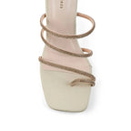 Lopez Glitz Party Beige Wedges - Lino Perros