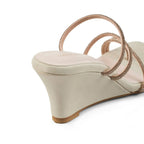 Lopez Glitz Party Beige Wedges - Lino Perros