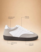 Oasis Dual Color Grey White comfort shoes - Lino Perros