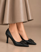 Gaga Broach Black Luminous Pumps - Lino Perros