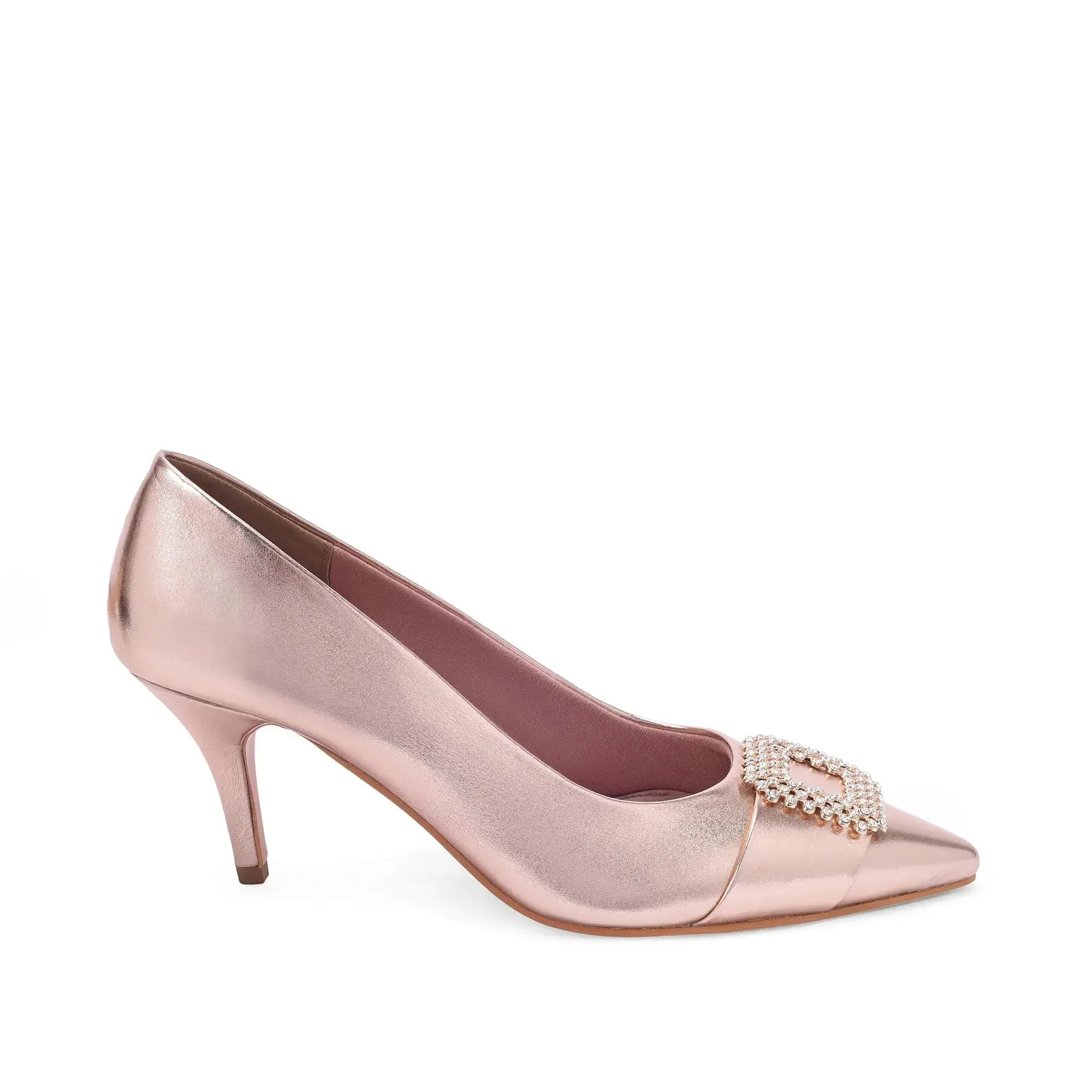 Gaga Broach Rose Gold Luminous Pumps - Lino Perros
