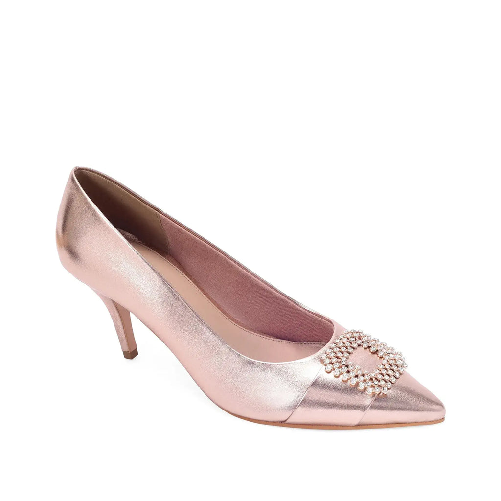Gaga Broach Rose Gold Luminous Pumps - Lino Perros