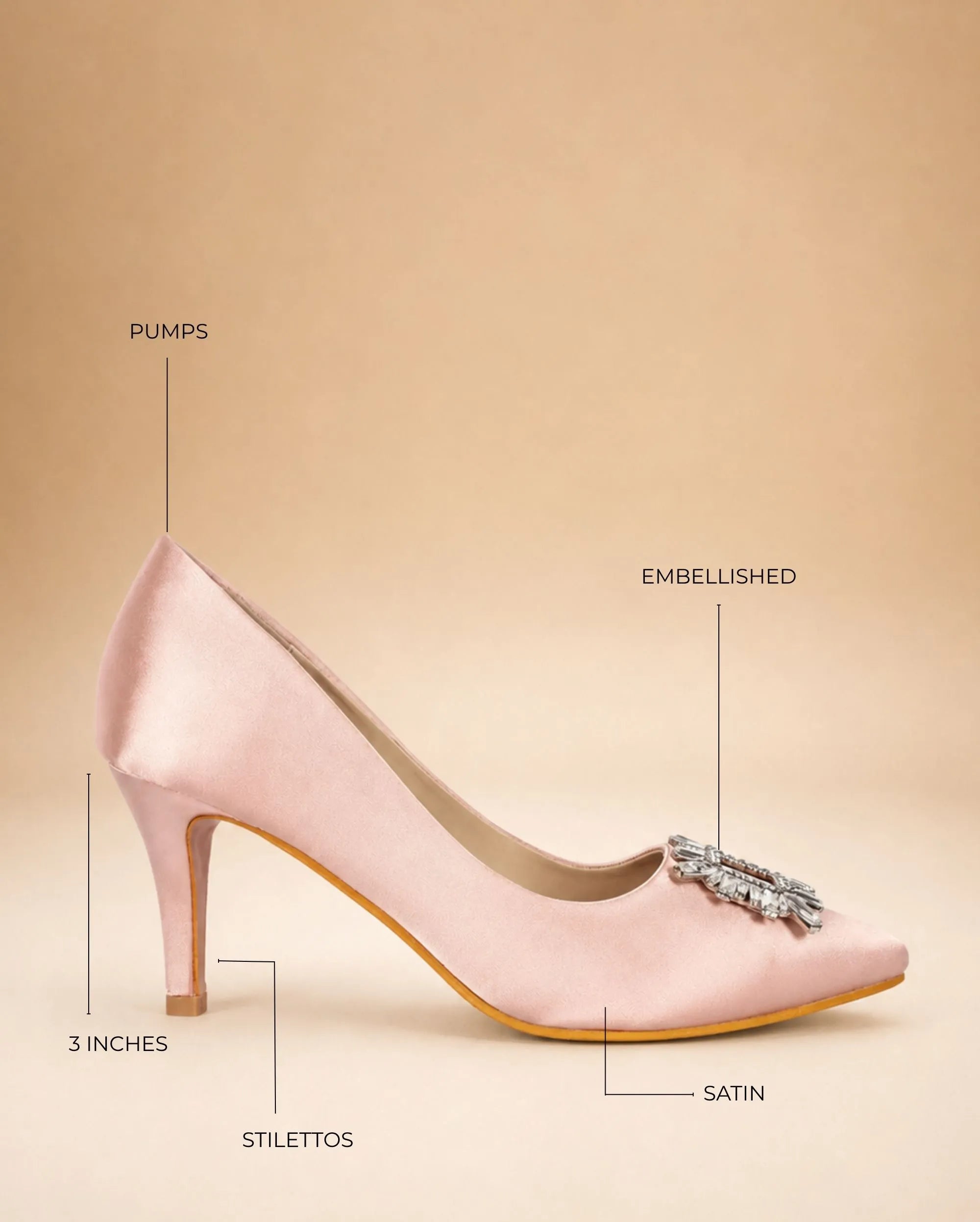 Gaga Broach Rose Gold Luminous Pumps - Lino Perros
