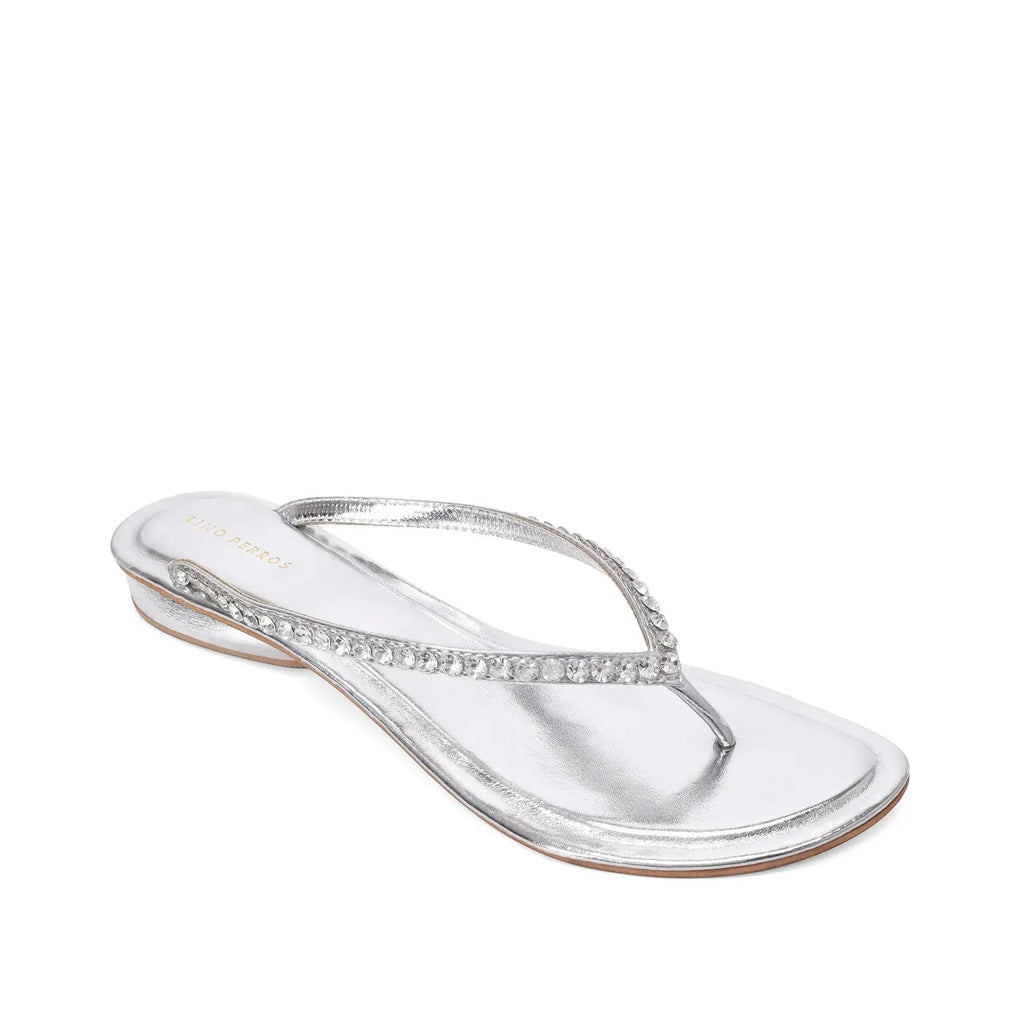 Mary Chic Comfort Silver Flats - Lino Perros