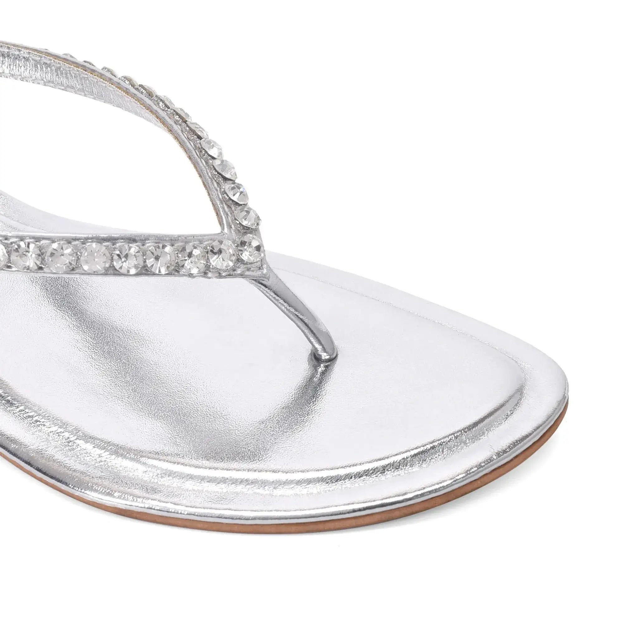 Mary Chic Comfort Silver Flats - Lino Perros