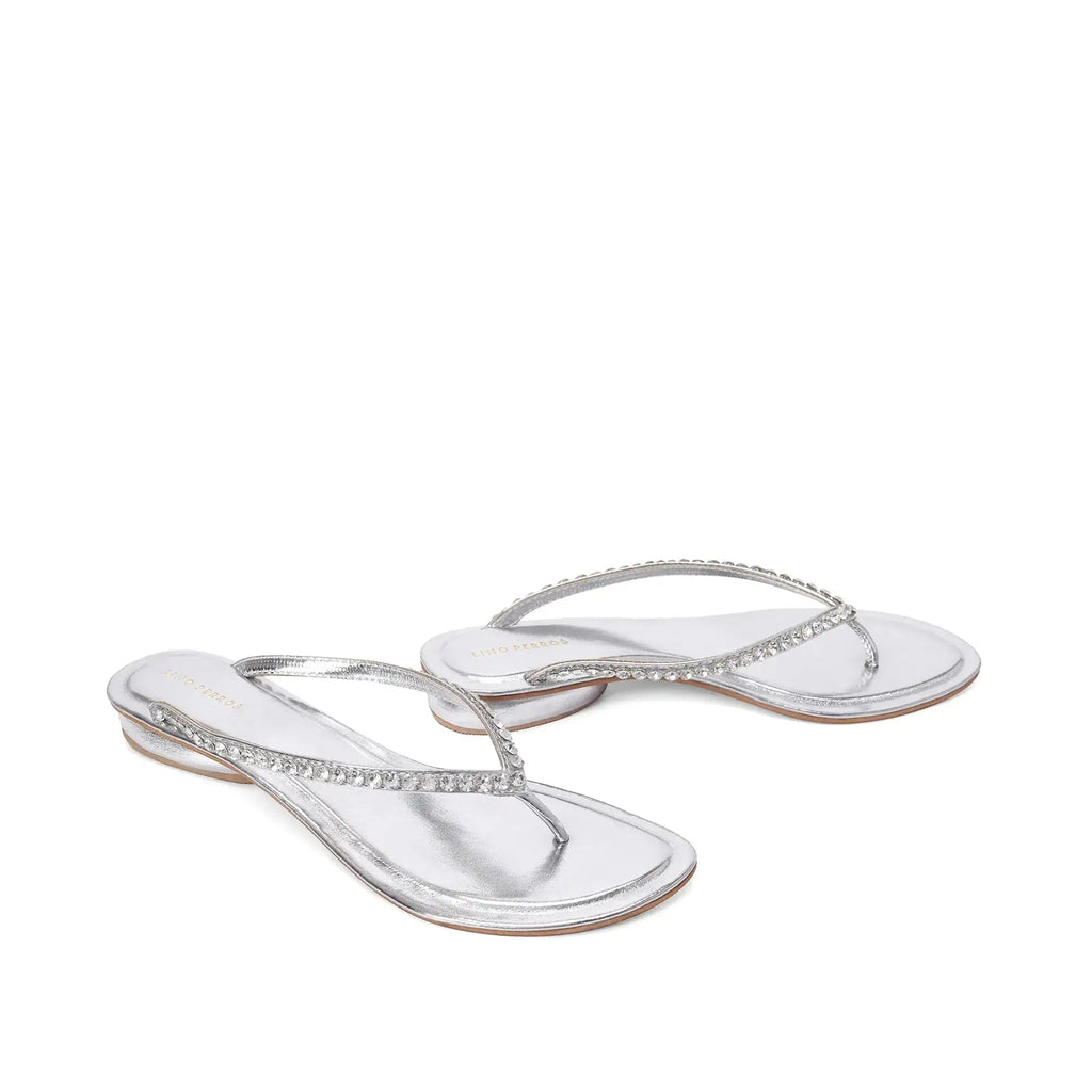 Mary Chic Comfort Silver Flats - Lino Perros