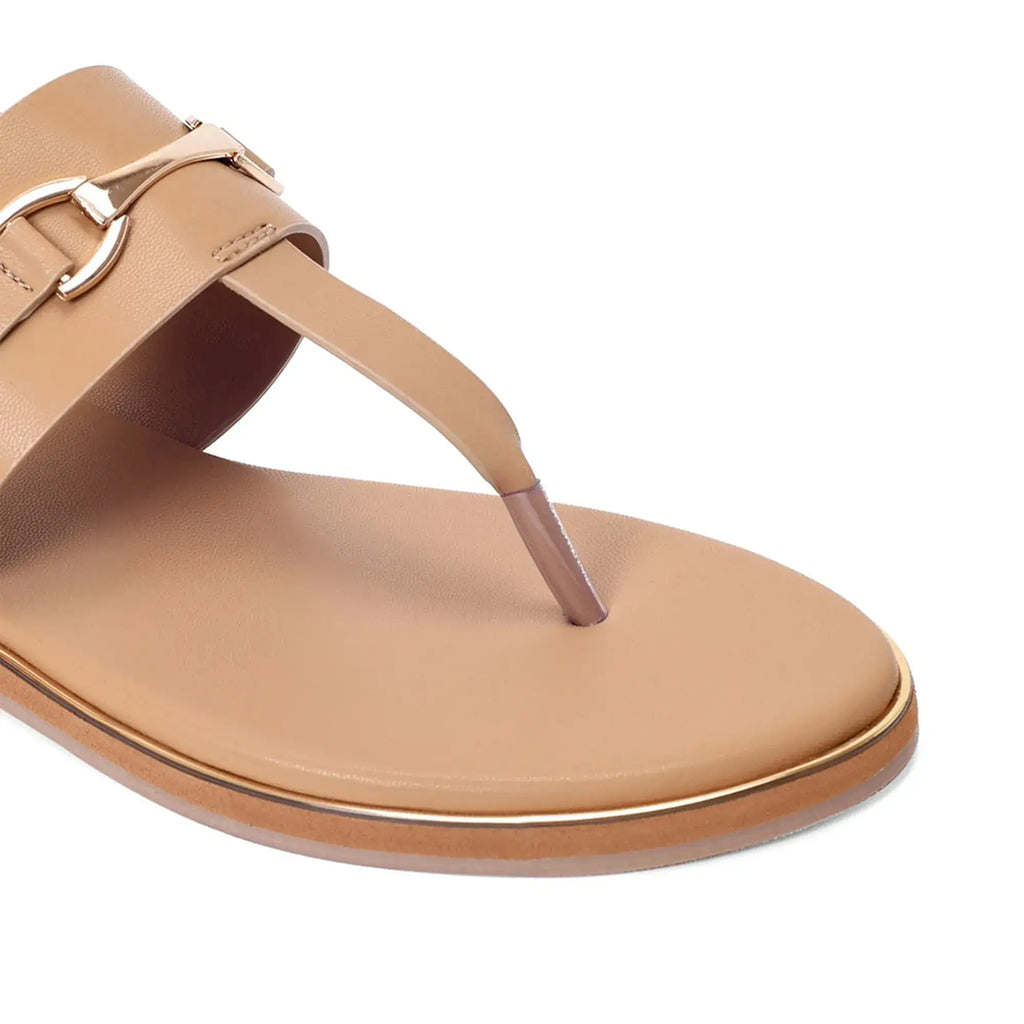 Mary Modern Comfort Camel Flats - Lino Perros