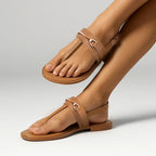 Mary Modern Comfort Camel Flats - Lino Perros