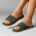 Mary Classic Comfort Green Flats - Lino Perros