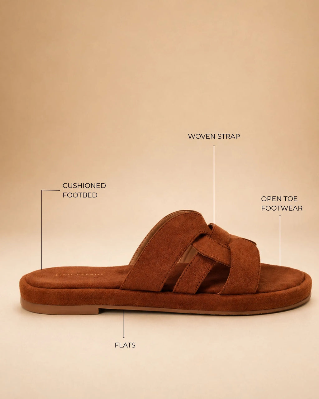 Mary Classic Comfort Tan Flats - Lino Perros