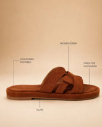 Mary Classic Comfort Tan Flats - Lino Perros