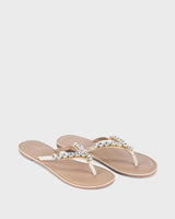 Mary Stylish Embellished Beige Flats