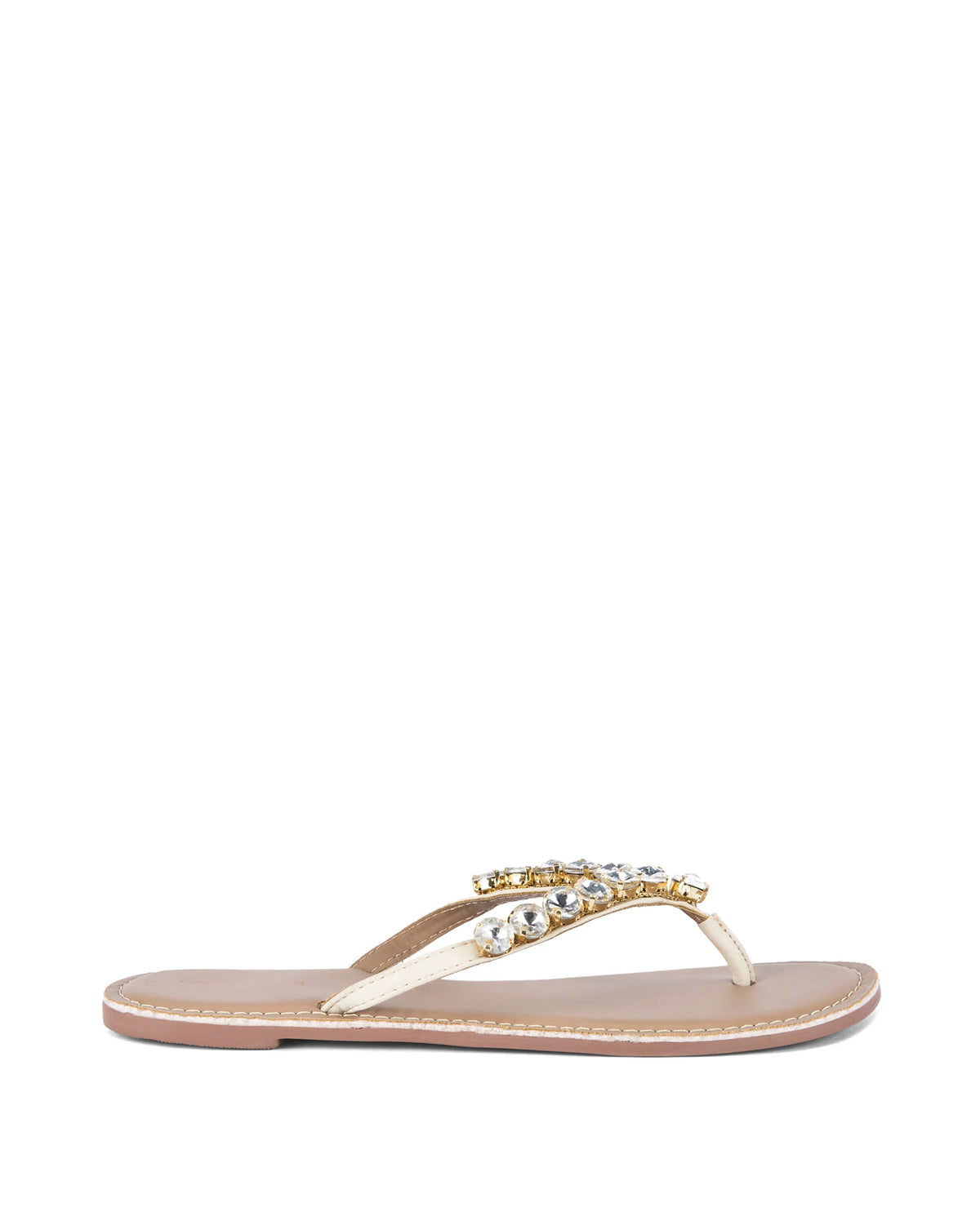 Mary Stylish Embellished Beige Flats