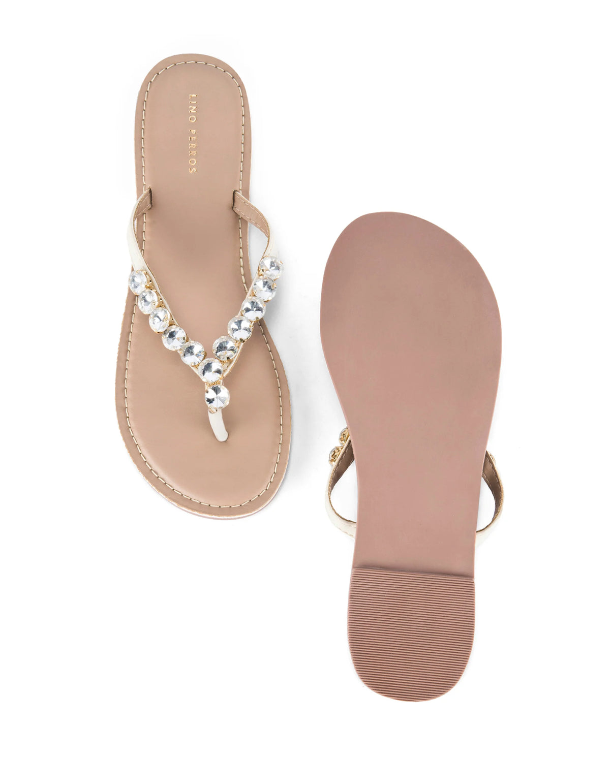 Mary Stylish Embellished Beige Flats