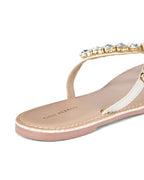 Mary Stylish Embellished Beige Flats