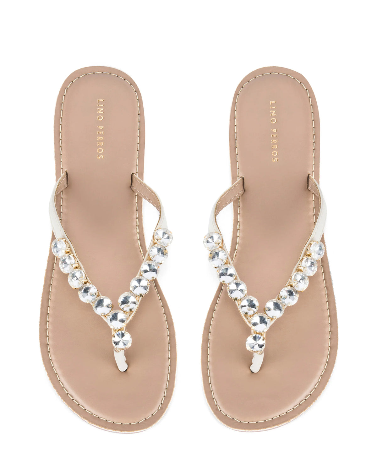 Mary Stylish Embellished Beige Flats