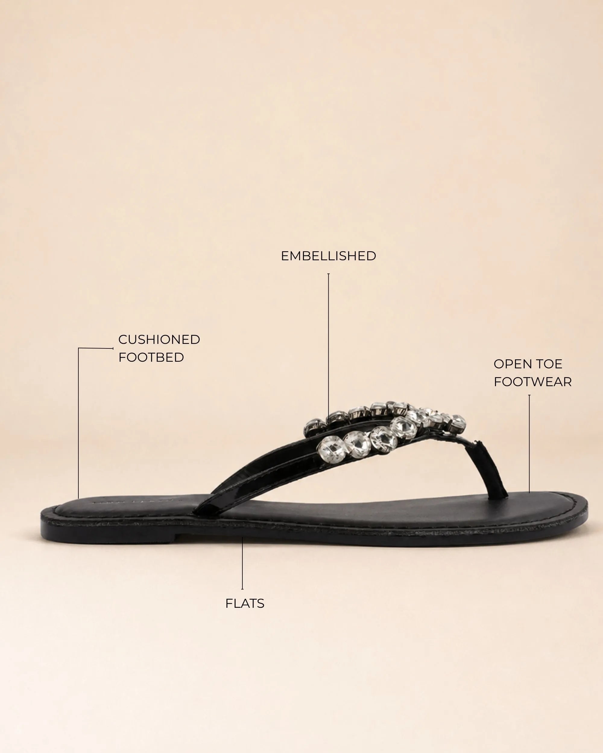 Mary Stylish Embellished Flats - Lino Perros