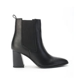 Ava Leather Chelsea Black Boots