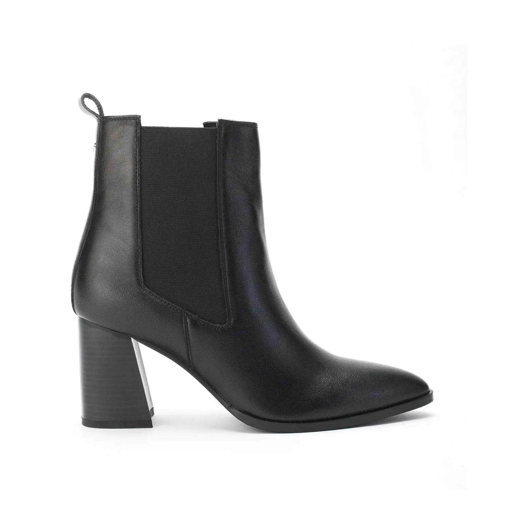 Ava Leather Chelsea Black Boots - Lino Perros