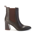 Ava Leather Chelsea Brown Boots - Lino Perros