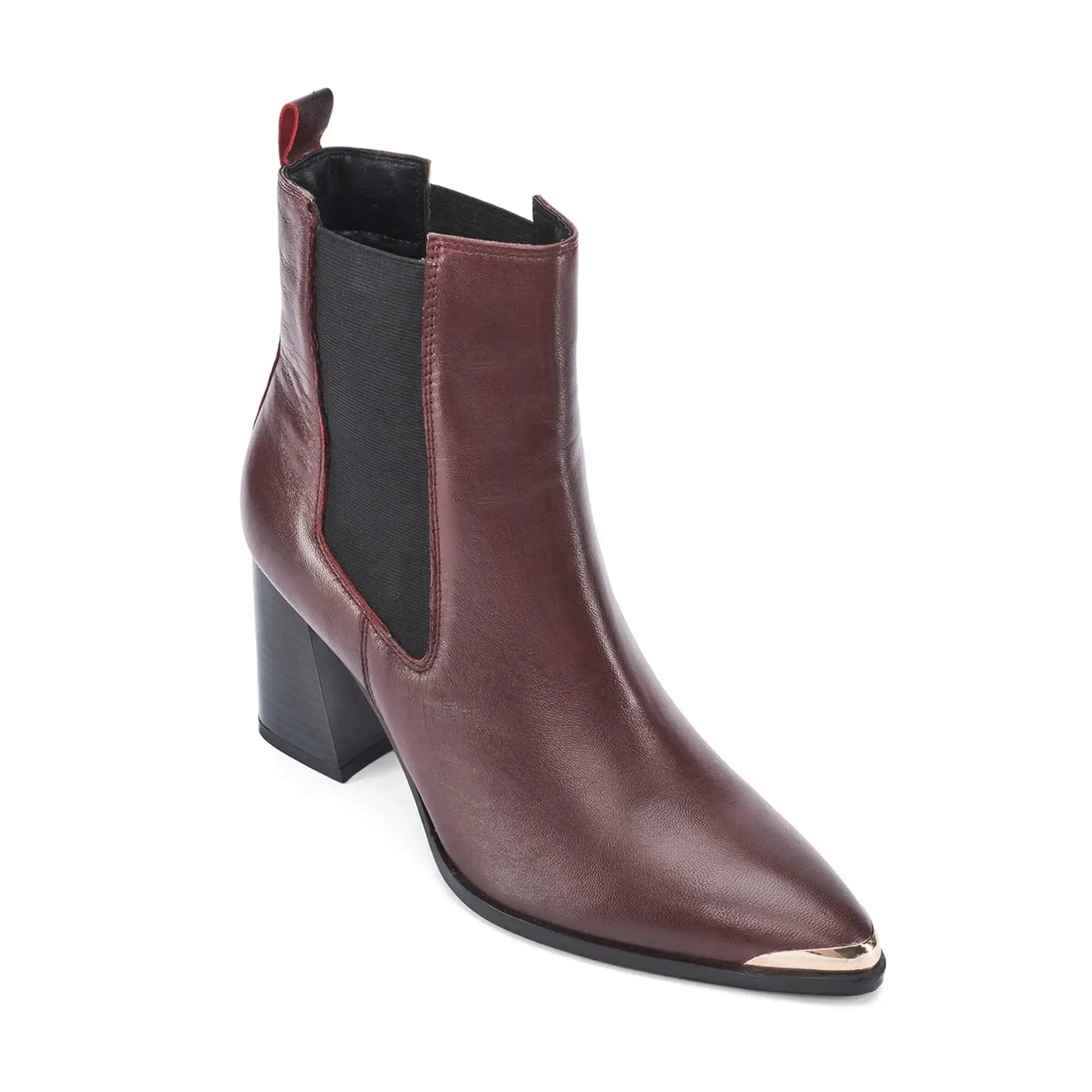 Ava Leather Chelsea Cherry Boots - Lino Perros