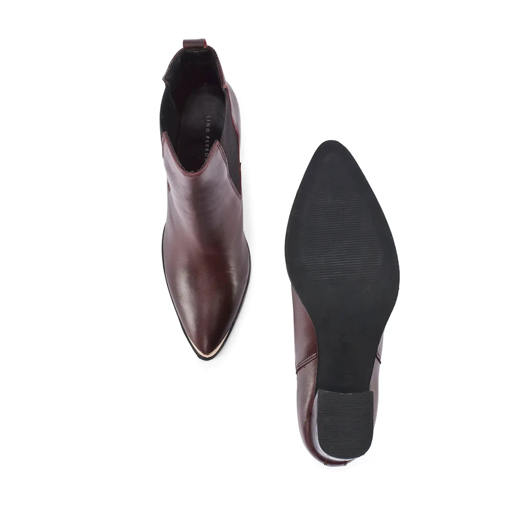 Ava Leather Chelsea Cherry Boots - Lino Perros