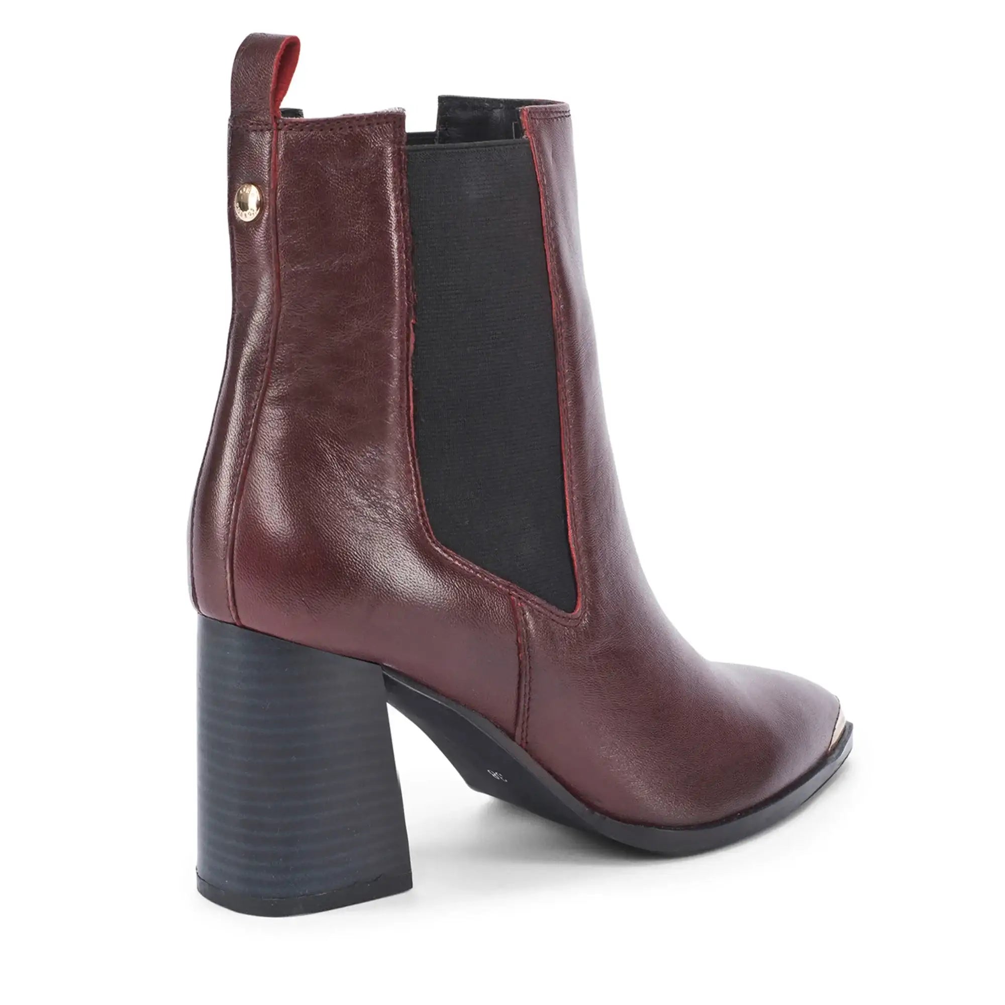 Ava Leather Chelsea Cherry Boots - Lino Perros