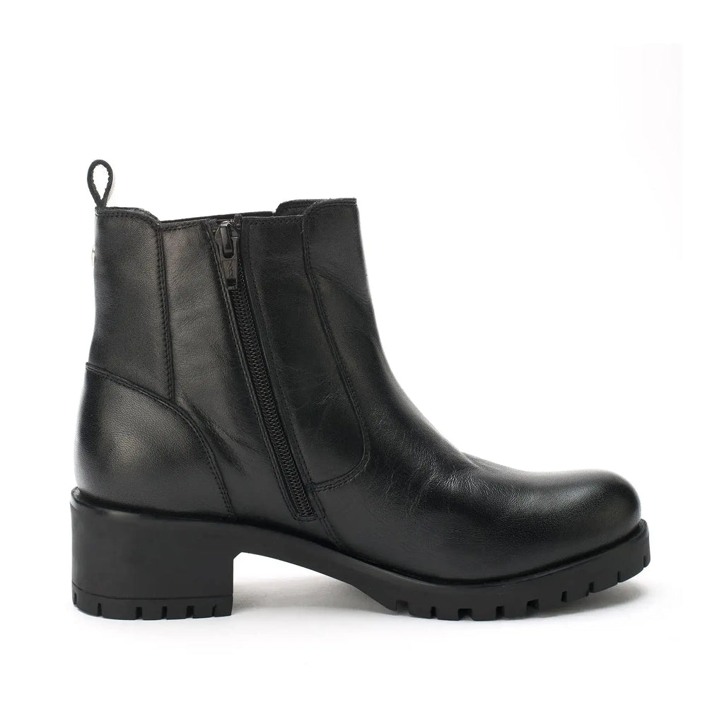 Ava Leather Regular Black Boots - Lino Perros