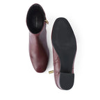 Ava Leather Ankle-Length Cherry Boots - Lino Perros