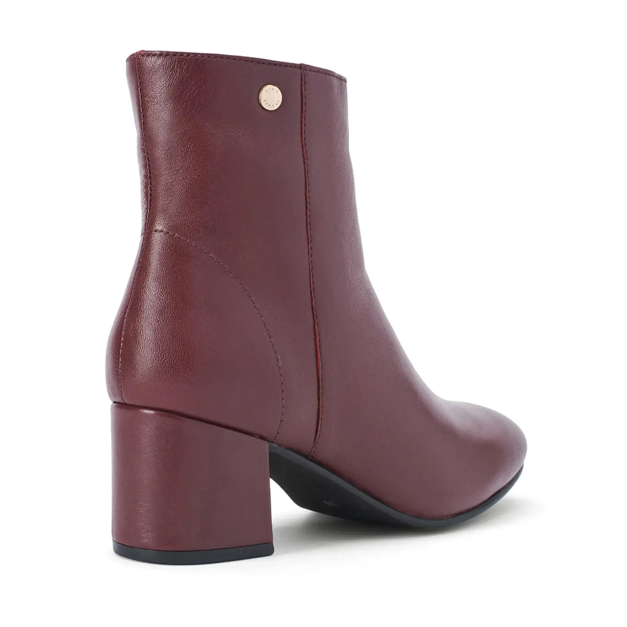 Ava Leather Ankle-Length Cherry Boots - Lino Perros