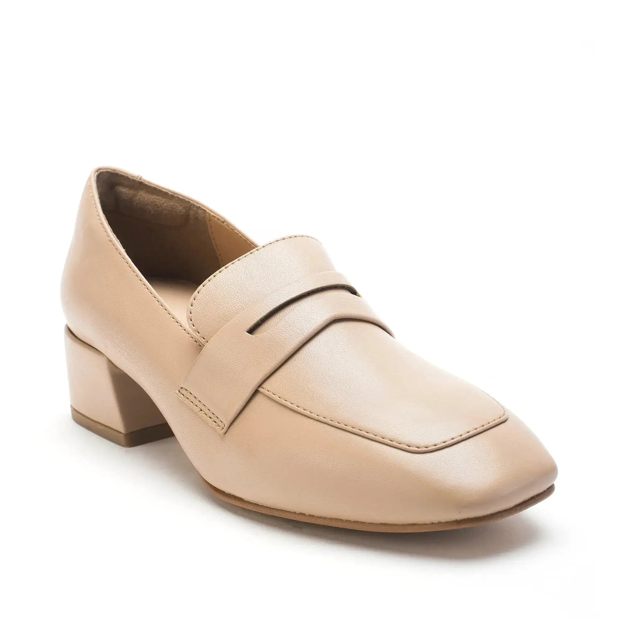 Ava Formal Penny Beige Loafers - Lino Perros