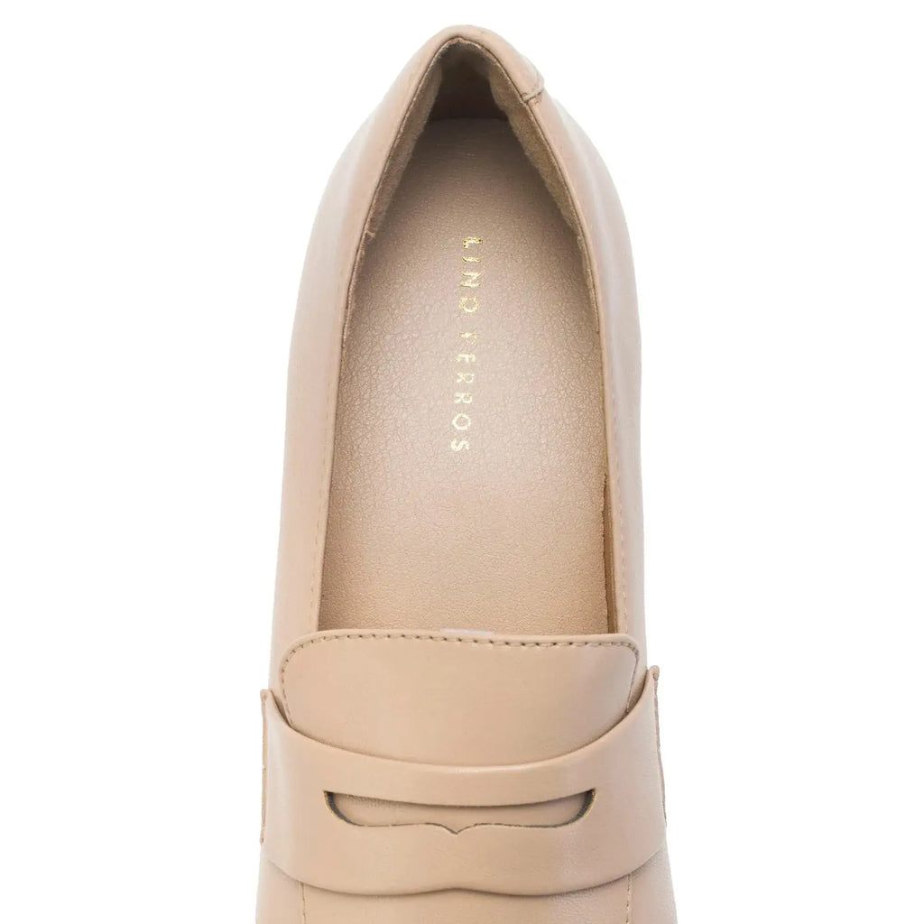 Ava Formal Penny Beige Loafers - Lino Perros