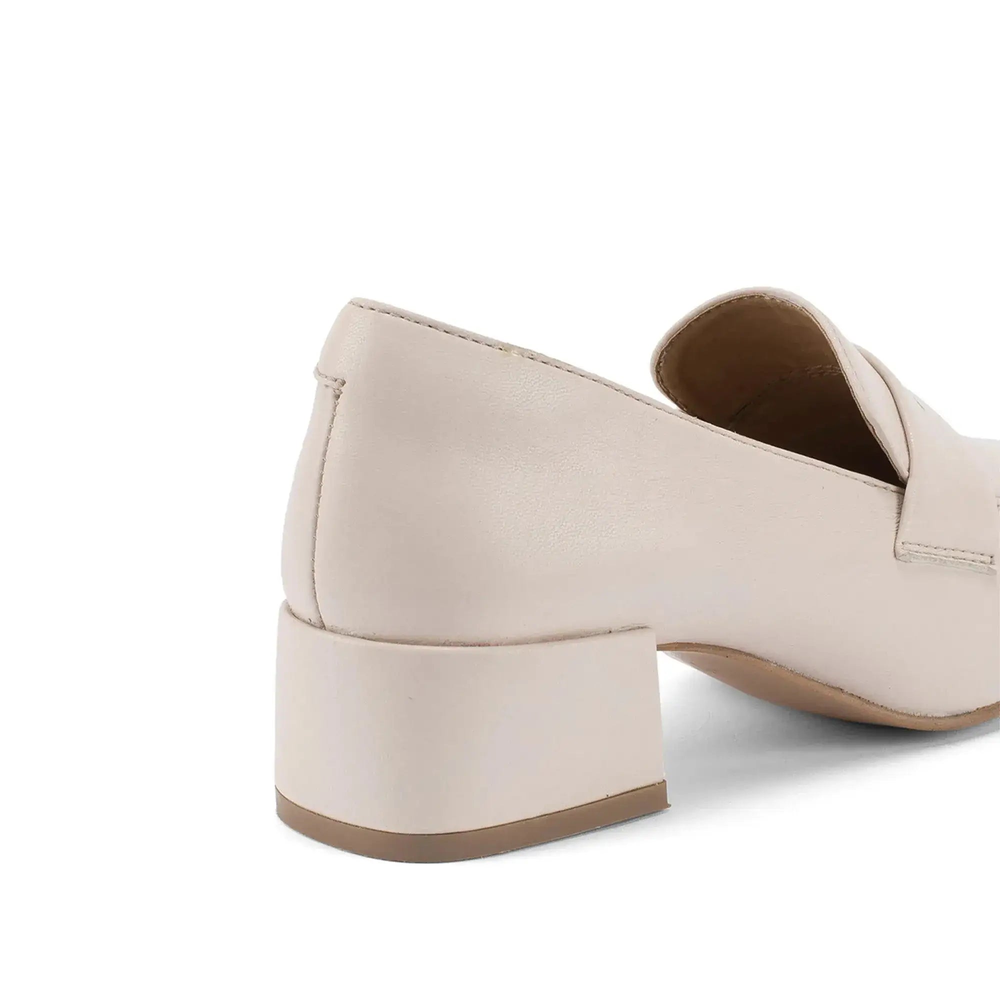 Ava Formal Penny Off White Loafers - Lino Perros