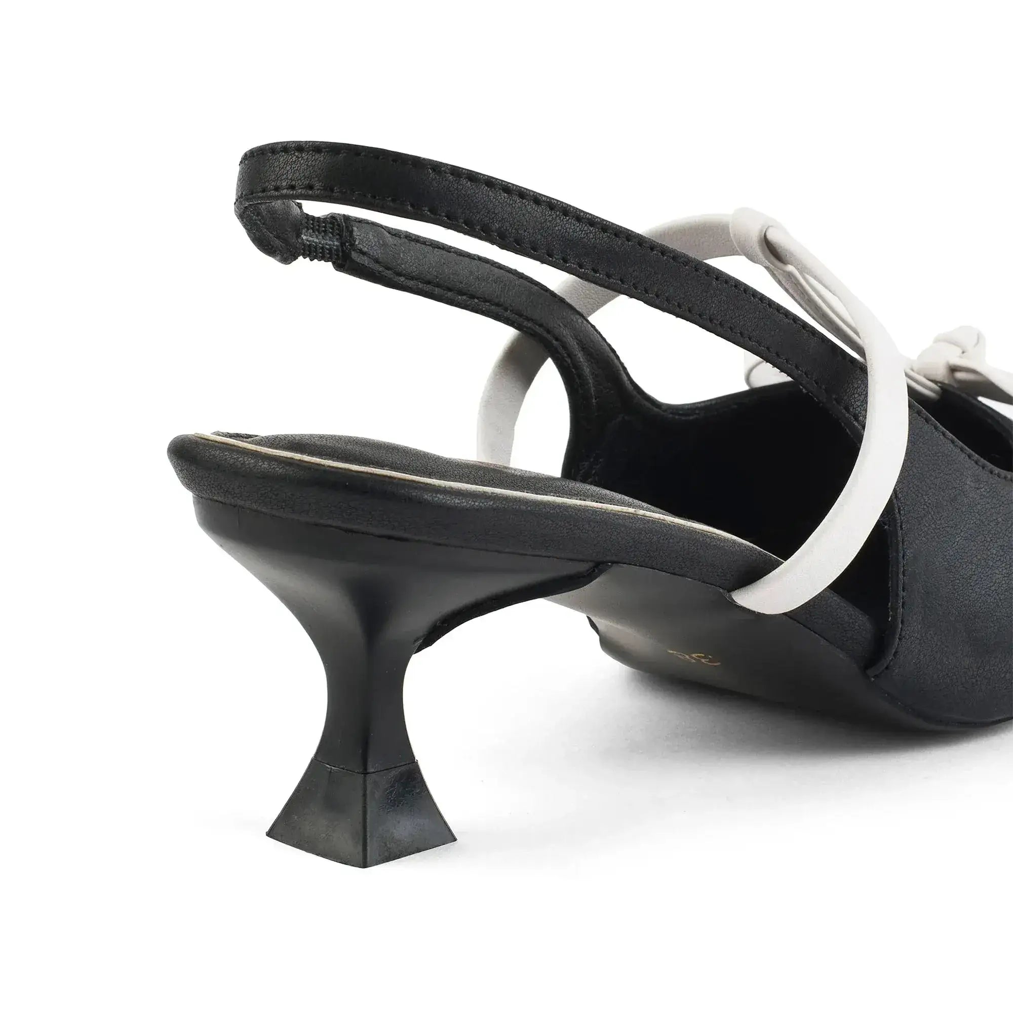 Hepburn Sling Back Black Heels - Lino Perros