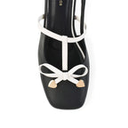 Hepburn Sling Back Black Heels - Lino Perros