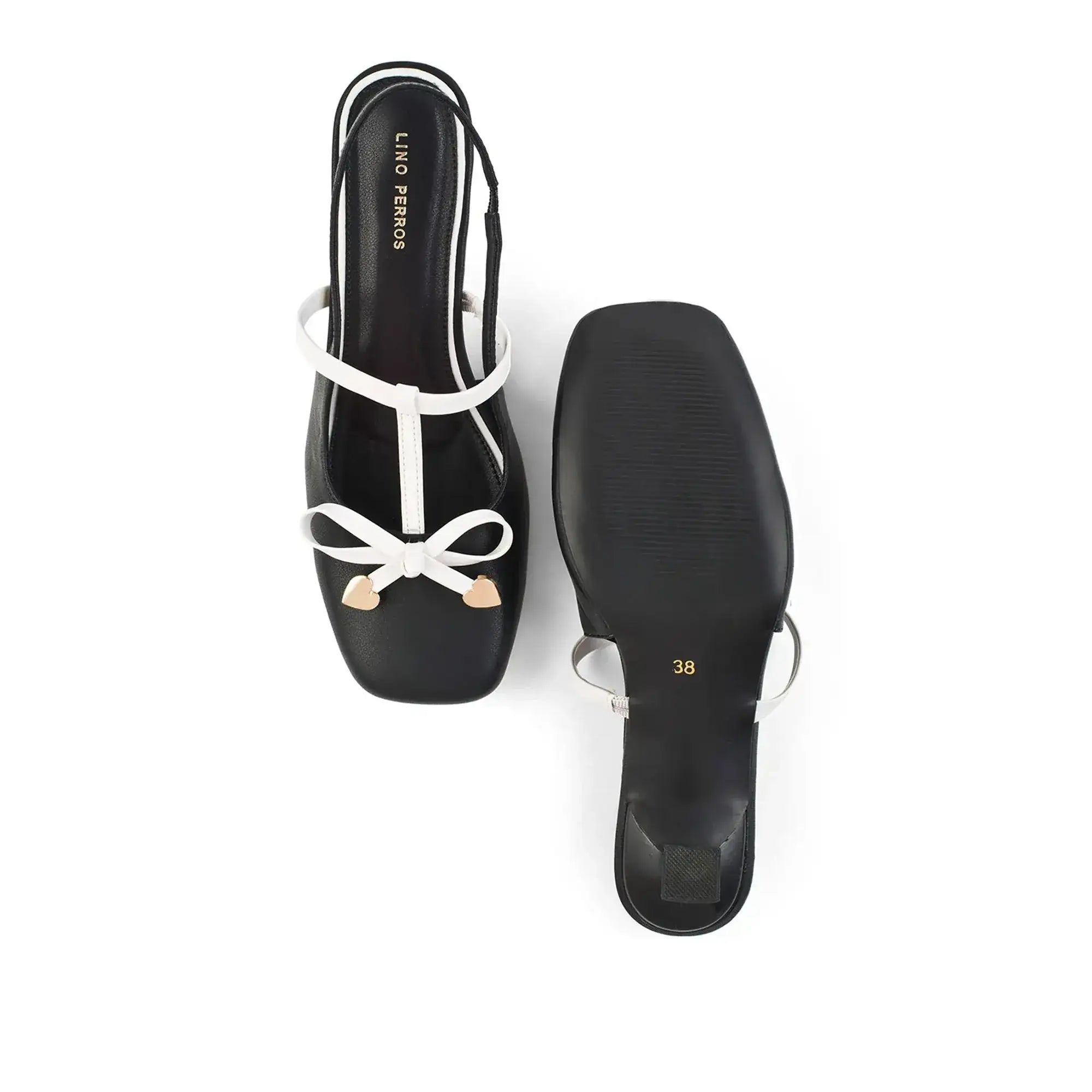 Hepburn Sling Back Black Heels - Lino Perros