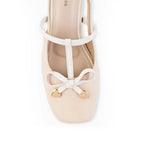 Hepburn Sling Back Soft Beige Heels - Lino Perros