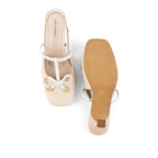Hepburn Sling Back Soft Beige Heels - Lino Perros