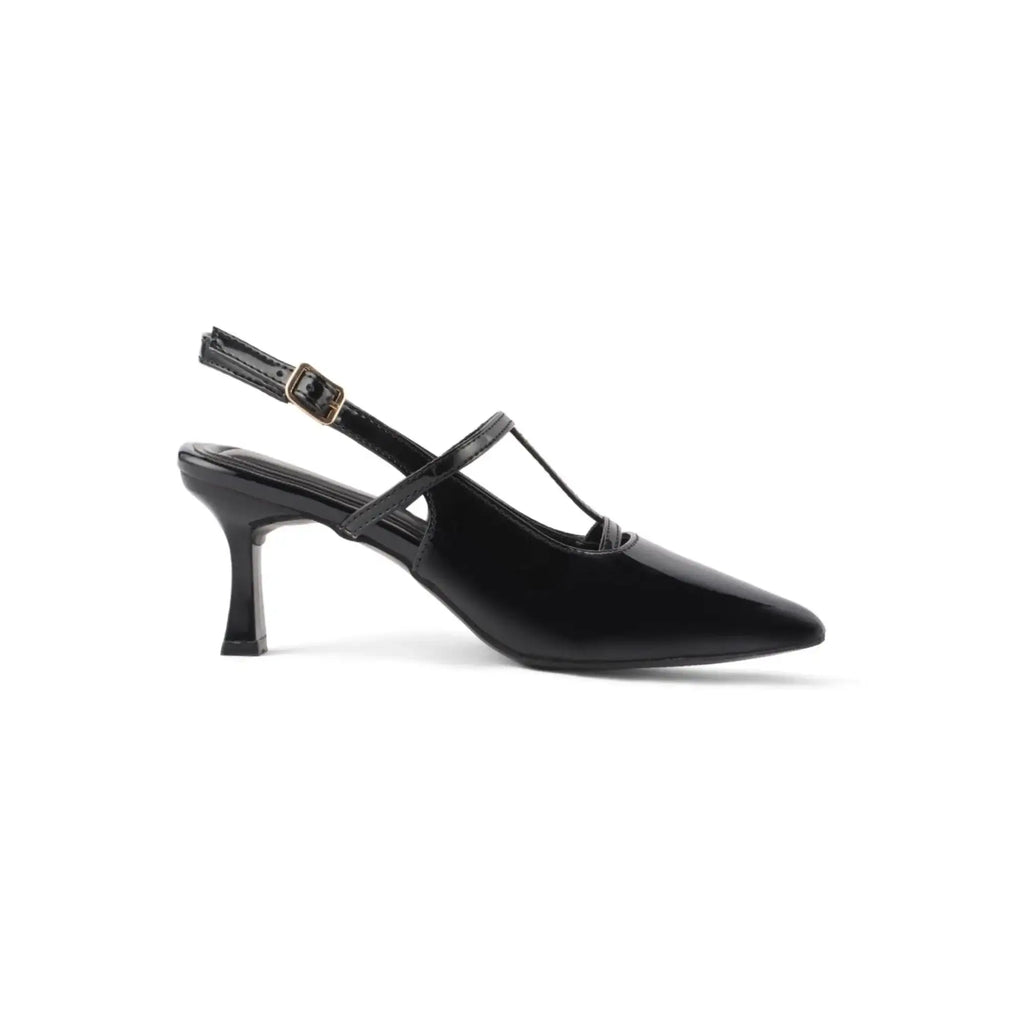 Victoria Cage Point Toe Black Stilettos - Lino Perros